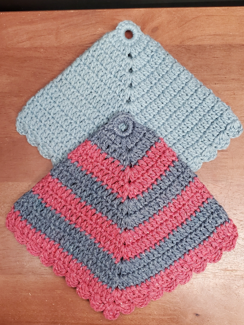 Handmade Granny Core Double Crochet Cotton Potholders Hot Pads Trivet